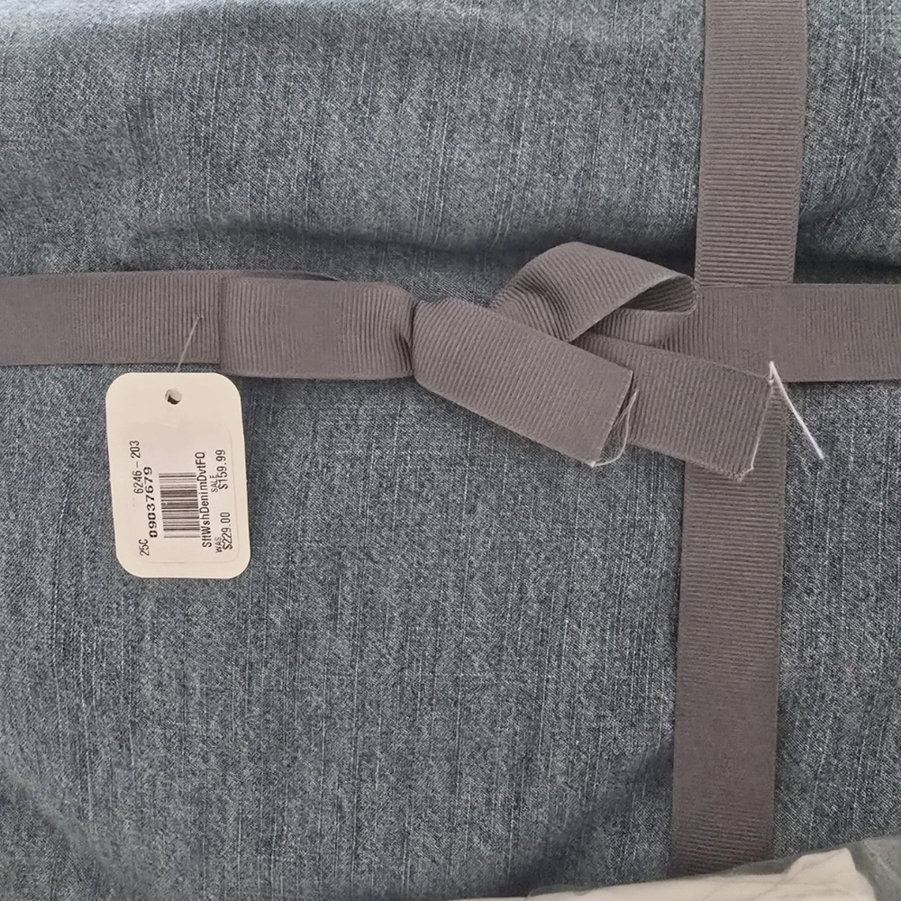 Pottery Barn Soft Washed Denim F/Q Duvet ~ Std Shams & Lightweight Duvet Insert